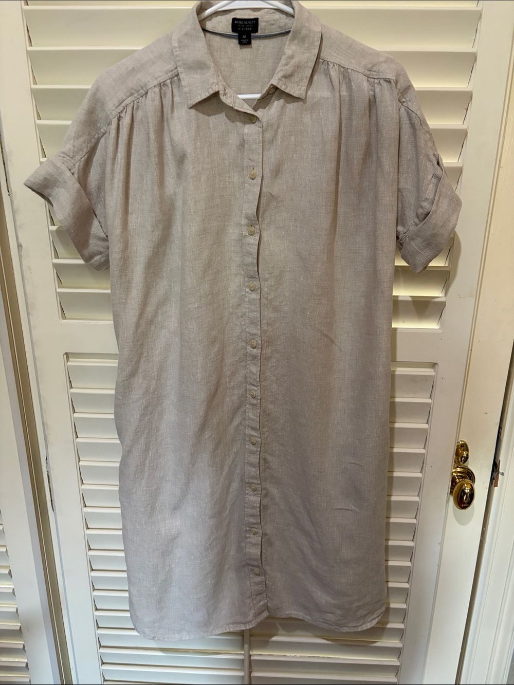 Baird McNutt for J. Crew Natural Beige Linen Dress. Size S